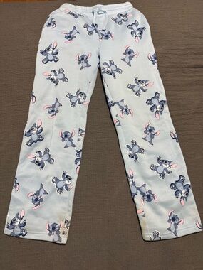 Light Blue Cartoon Print Cozy Lounge Pants